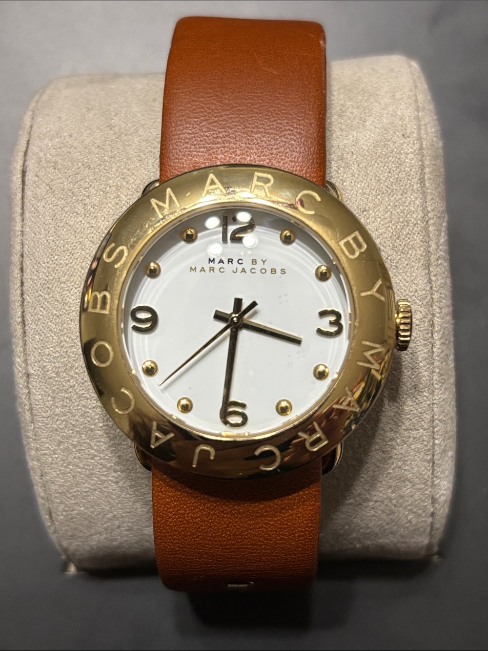 Marc by Marc Jacobs Gold and Brown Leather Round Watch 💥Read Description 💥